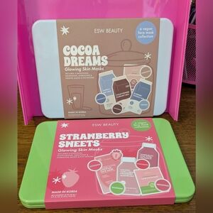 Korean ESW Beauty Strawberry Sweets And Cocoa Dreams Glowing Skin Masks, Vegan